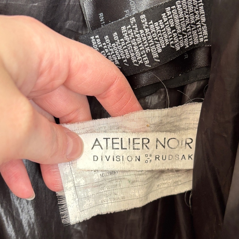 Rudsak Atelier Noir Down Coat – Black | Size Large - Picture 11 of 12